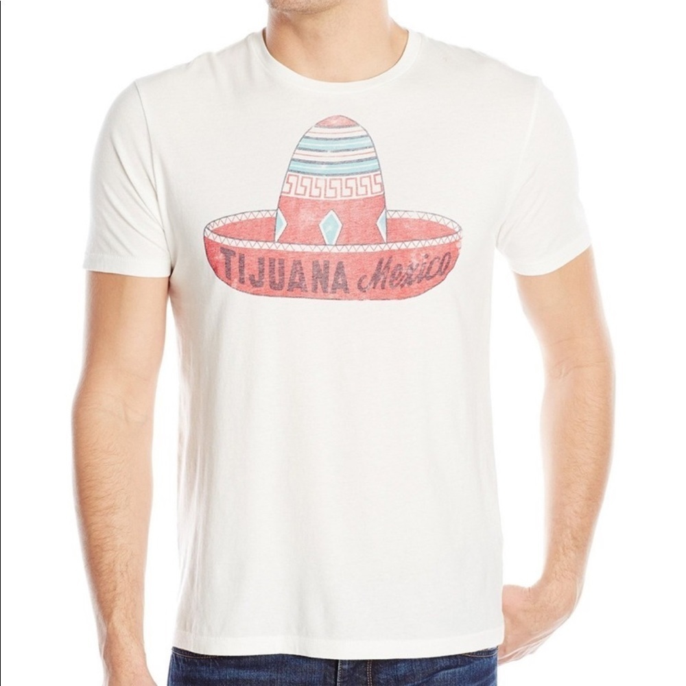 Lucky Brand Tijuana Mexico graphic hat tee m